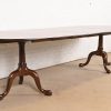 Henkel Harris Georgian Solid Mahogany Double Pedestal Extension Dining Table, Newly Refinished - Image 4