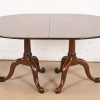 Henkel Harris Georgian Solid Mahogany Double Pedestal Extension Dining Table, Newly Refinished - Image 7