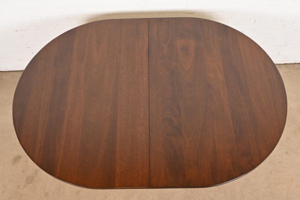 Henkel Harris Georgian Solid Mahogany Double Pedestal Extension Dining Table, Newly Refinished - Image 9