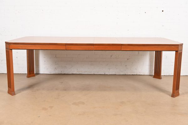 Stickley Mission Arts & Crafts Cherry Wood Extension Dining Table, Newly Refinished - Image 3