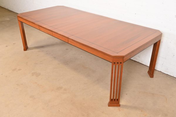 Stickley Mission Arts & Crafts Cherry Wood Extension Dining Table, Newly Refinished