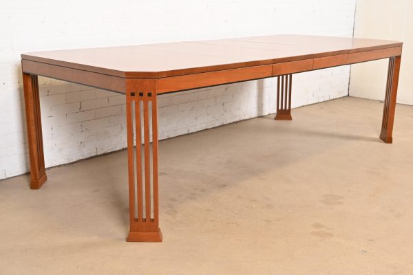 Stickley Mission Arts & Crafts Cherry Wood Extension Dining Table, Newly Refinished - Image 4