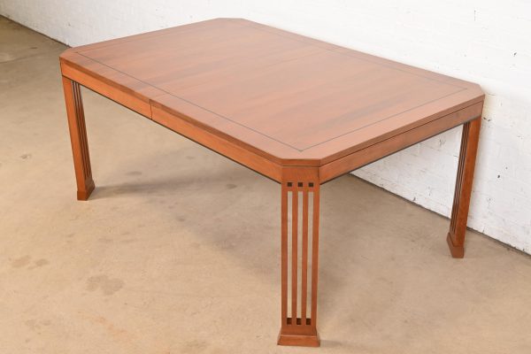 Stickley Mission Arts & Crafts Cherry Wood Extension Dining Table, Newly Refinished - Image 8