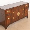 Michael Taylor for Baker Hollywood Regency Chinoiserie Burled Walnut Sideboard Credenza, Circa 1970s - Image 4