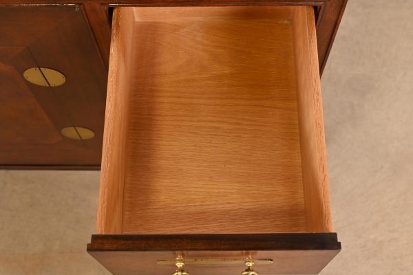 Michael Taylor for Baker Hollywood Regency Chinoiserie Burled Walnut Sideboard Credenza, Circa 1970s - Image 6