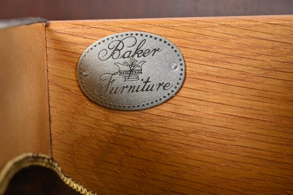 Michael Taylor for Baker Hollywood Regency Chinoiserie Burled Walnut Sideboard Credenza, Circa 1970s - Image 8