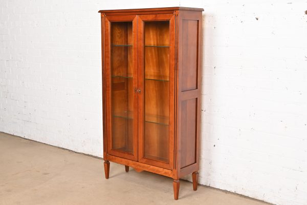 Grange French Regency Louis XVI Cherry Wood Bookcase or Display Cabinet - Image 2