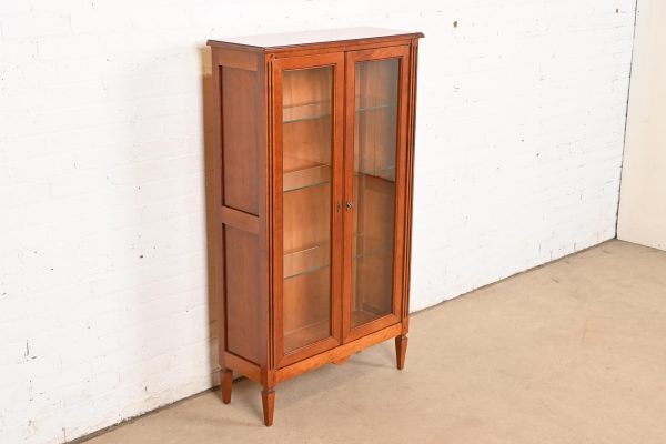 Grange French Regency Louis XVI Cherry Wood Bookcase or Display Cabinet - Image 3