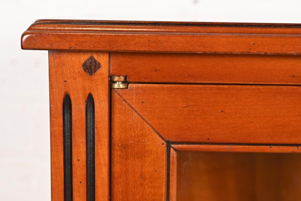 Grange French Regency Louis XVI Cherry Wood Bookcase or Display Cabinet - Image 6