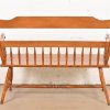 Ethan Allen American Colonial Carved Solid Maple Spindle Bench - Image 8