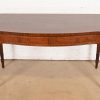 Arthur Brett & Sons English Regency Louis XVI Banded Mahogany Serpentine Sideboard Buffet or Console Table, Newly Refinished - Image 3