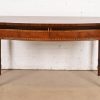 Arthur Brett & Sons English Regency Louis XVI Banded Mahogany Serpentine Sideboard Buffet or Console Table, Newly Refinished - Image 6