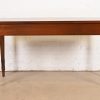 Arthur Brett & Sons English Regency Louis XVI Banded Mahogany Serpentine Sideboard Buffet or Console Table, Newly Refinished - Image 12