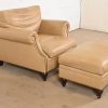 Ralph Lauren Contemporary Studded Leather Lounge Chair With Ottoman - Image 3