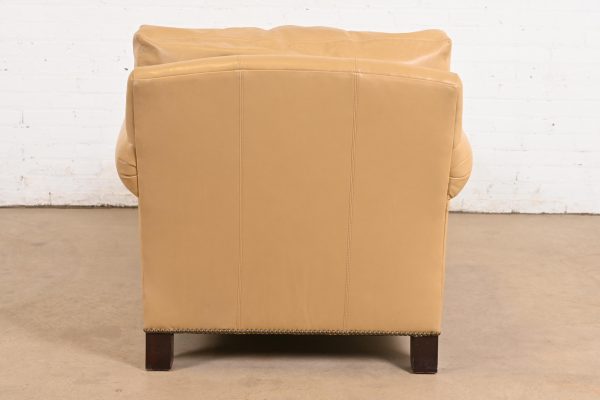 Ralph Lauren Contemporary Studded Leather Lounge Chair With Ottoman - Image 10