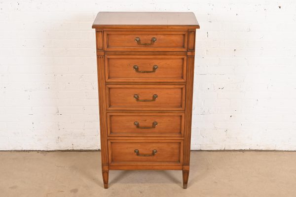 French Regency Louis XVI Cherry Wood Lingerie Chest by National Mt. Airy - Image 2