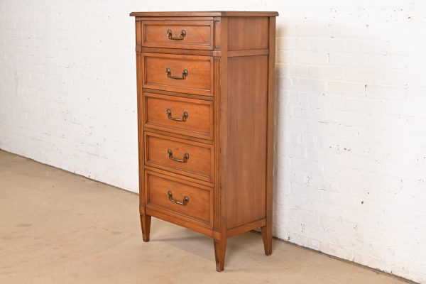 French Regency Louis XVI Cherry Wood Lingerie Chest by National Mt. Airy - Image 3