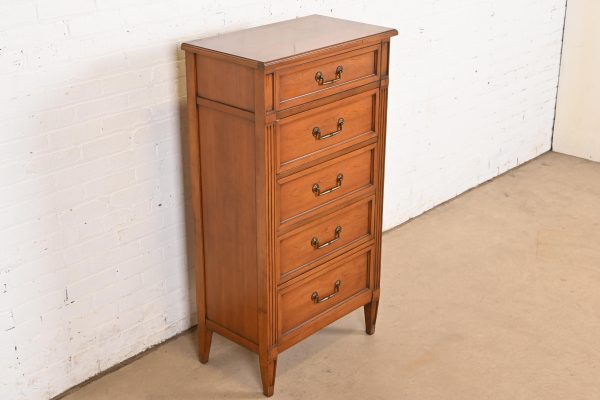 French Regency Louis XVI Cherry Wood Lingerie Chest by National Mt. Airy - Image 4