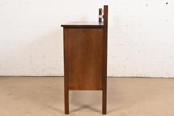 Gustav Stickley Antique Mission Oak Arts & Crafts Sideboard, Newly Refinished - Image 9