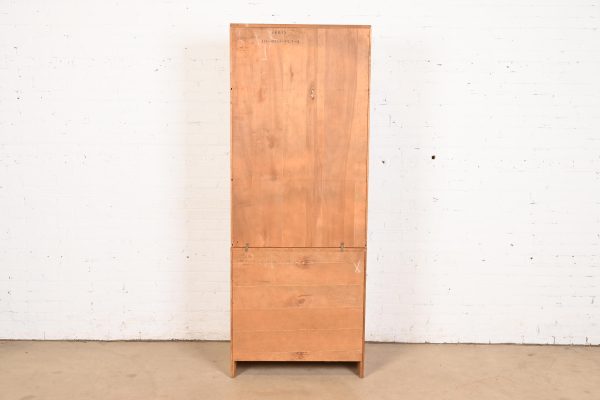 Ethan Allen Early American Solid Maple and Birch Drop Front Secretary Desk With Bookcase Hutch - Image 11