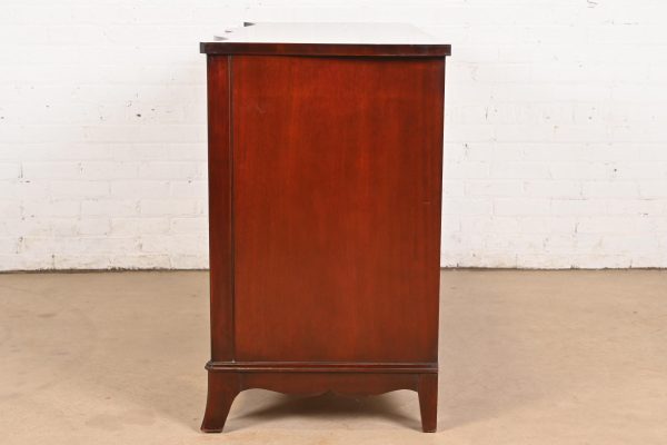 Georgian Mahogany Serpentine Front Eight Drawer Double Dresser by White Furniture - Image 10