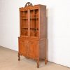 Romweber French Provincial Louis XV Burl Wood Breakfront Bookcase Cabinet, Circa 1920s - Image 3