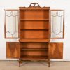 Romweber French Provincial Louis XV Burl Wood Breakfront Bookcase Cabinet, Circa 1920s - Image 5