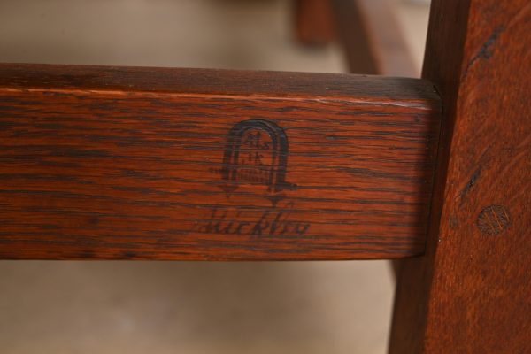 Gustav Stickley Antique Mission Oak Arts & Crafts Arm Chairs, Pair - Image 10