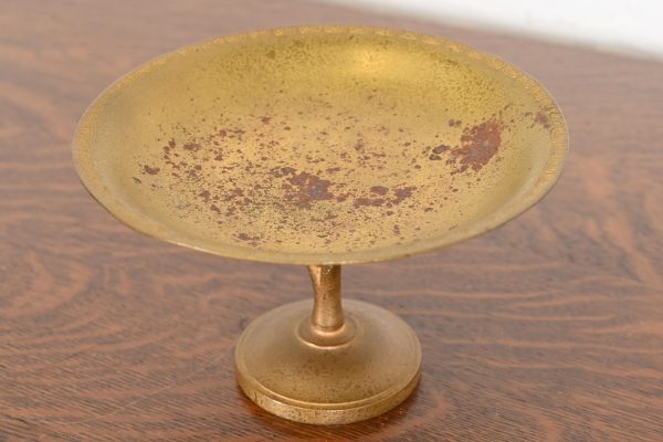 Tiffany Studios New York Bronze Doré Pedestal Bowl or Compote Dish - Image 2