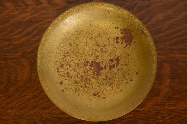 Tiffany Studios New York Bronze Doré Pedestal Bowl or Compote Dish - Image 4