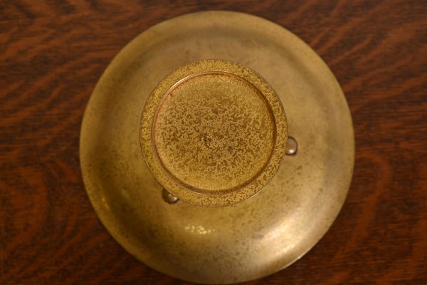 Tiffany Studios New York Bronze Doré Pedestal Bowl or Compote Dish - Image 6