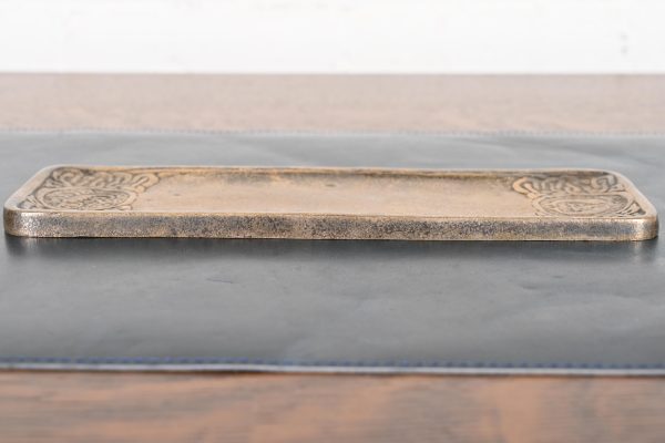 Tiffany Studios New York Zodiac Pattern Bronze Doré Pen Tray - Image 4