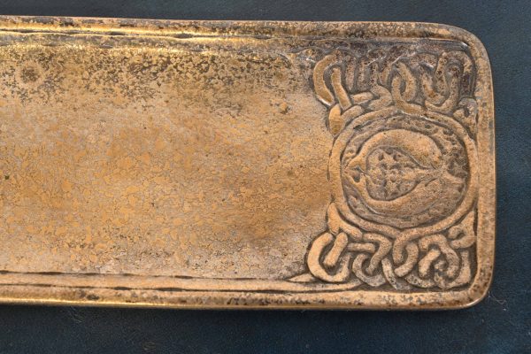 Tiffany Studios New York Zodiac Pattern Bronze Doré Pen Tray - Image 8