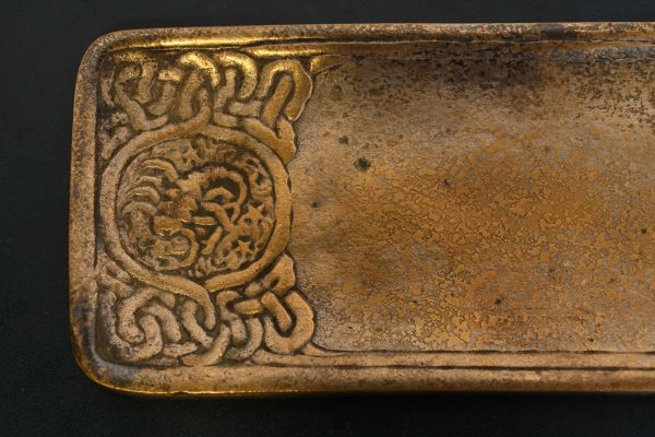 Tiffany Studios New York Zodiac Pattern Bronze Doré Pen Tray - Image 7