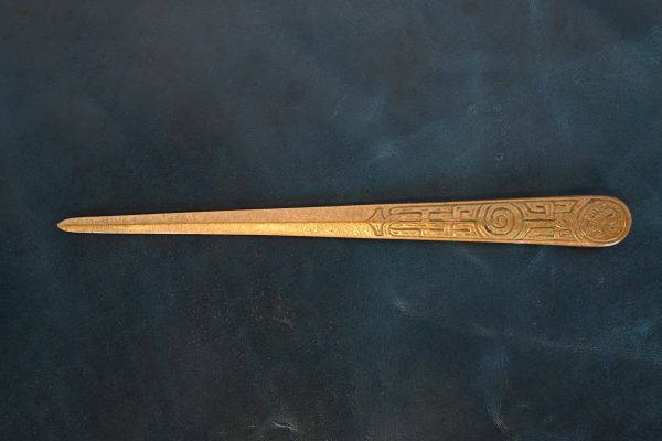 Tiffany Studios New York Zodiac Bronze Doré Letter Opener
