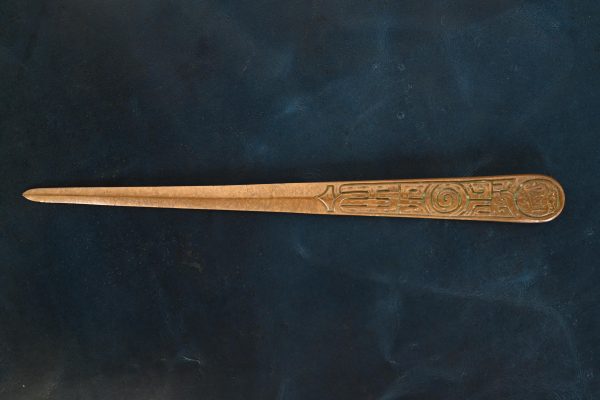 Tiffany Studios New York Zodiac Bronze Doré Letter Opener - Image 7