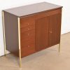 Paul McCobb Connoisseur Collection Mahogany and Brass Lift Top Bar Cabinet, Newly Refinished - Image 4