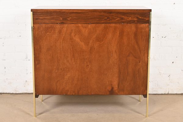 Paul McCobb Connoisseur Collection Mahogany and Brass Lift Top Bar Cabinet, Newly Refinished - Image 11