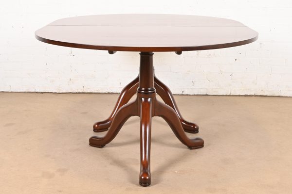 Kittinger Georgian Solid Mahogany Double Pedestal Extension Dining Table, Newly Refinished - Image 10