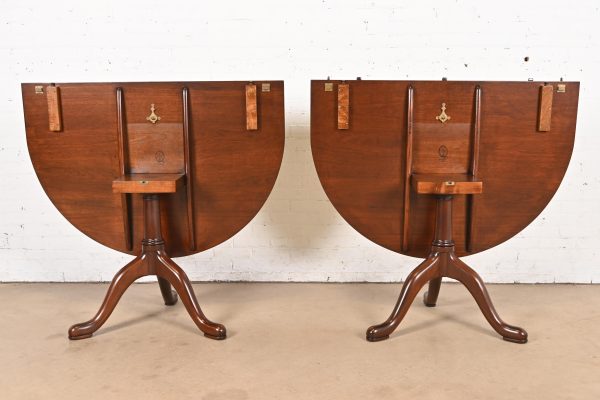 Kittinger Georgian Solid Mahogany Double Pedestal Extension Dining Table, Newly Refinished - Image 7