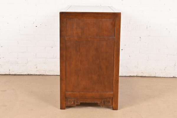 Michael Taylor for Baker Furniture Hollywood Regency Chinoiserie Carved Walnut Dresser Chest, Circa 1970s - Image 10