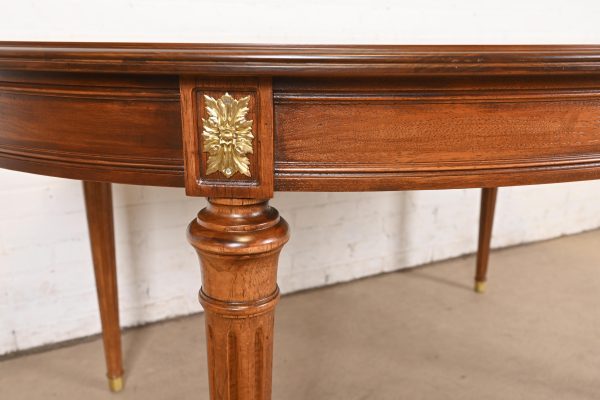 Henredon French Regency Louis XVI Cherry Wood Extension Dining Table, Newly Refinished - Image 9