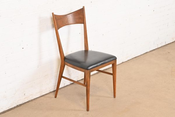 Paul McCobb for Calvin Furniture Mid-Century Modern Sculpted Walnut Dining Chair or Side Chair, 1950s - Image 2