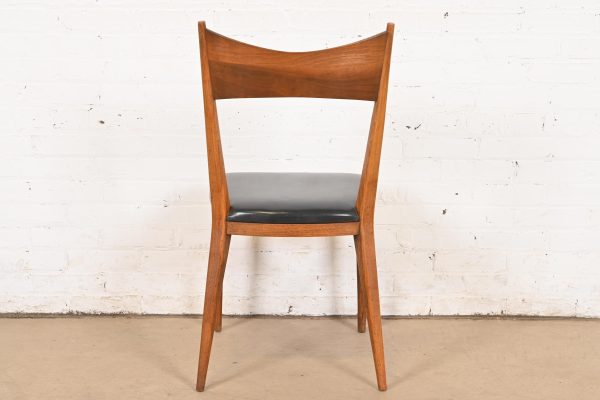 Paul McCobb for Calvin Furniture Mid-Century Modern Sculpted Walnut Dining Chair or Side Chair, 1950s - Image 10