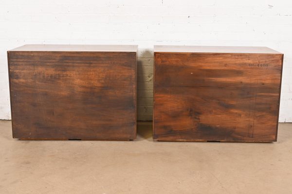 Henredon French Provincial Louis XV Carved Walnut Buffet Servers or Bar Cabinets, Pair - Image 11