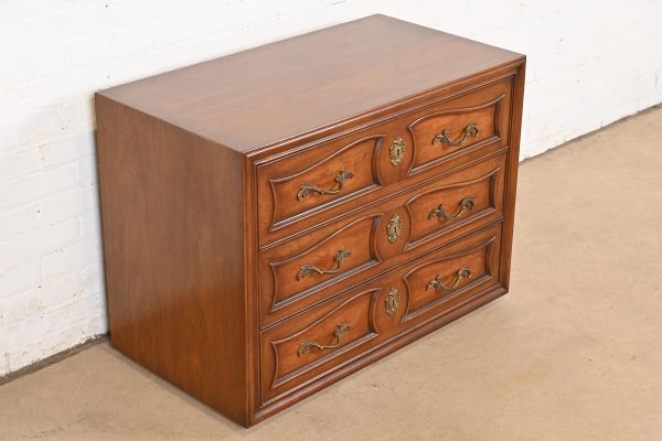 Henredon French Provincial Louis XV Carved Walnut Chest of Drawers, Circa 1960s - Image 4