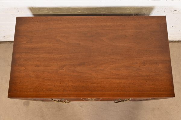 Henredon French Provincial Louis XV Carved Walnut Chest of Drawers, Circa 1960s - Image 9