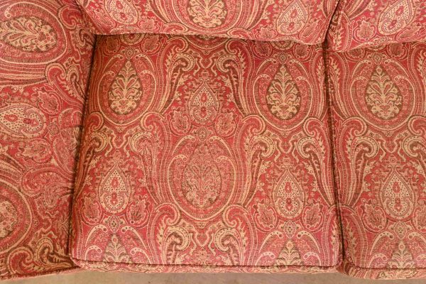 Ethan Allen Contemporary Paisley Upholstered Loveseat - Image 6