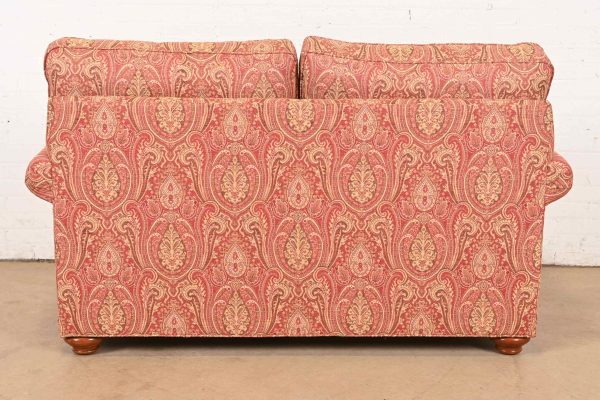 Ethan Allen Contemporary Paisley Upholstered Loveseat - Image 11