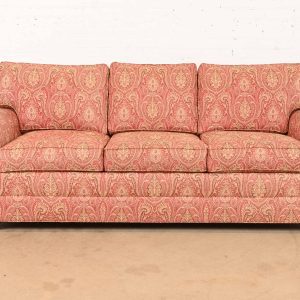 Ethan Allen Contemporary Paisley Upholstered Sofa
